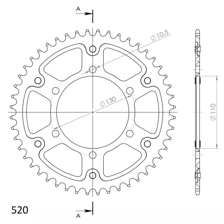 Supersprox Stealth Takaratas Kulta - Moottoripyörän takarattaat - 272-486-RST-48-9 - 0