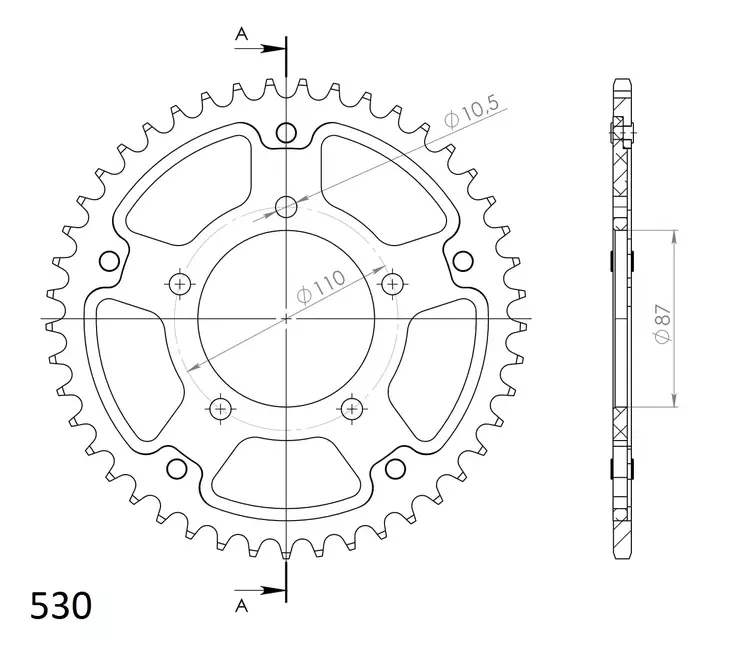 Supersprox Stealth Takaratas Kulta - Moottoripyörän takarattaat - 272-829-RST-45-9 - 1