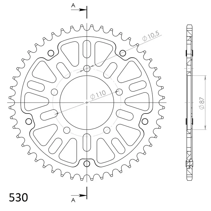 Supersprox Stealth Takaratas Kulta - Moottoripyörän takarattaat - 272-829-RST-48-9 - 1