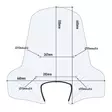 Givi Tuulilasi, läpinäkyvä, 50,8 x 66 cm, Peugeot/ Piaggio/ Suzuki/ SYM - Moottoripyörän tuulisuojat - 323-107A - 2