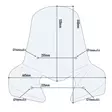 Givi Tuulilasi, läpinäkyvä, 52 x 66,5 cm, Honda/ Keeway/ Yamaha - Moottoripyörän tuulisuojat - 323-308A - 2