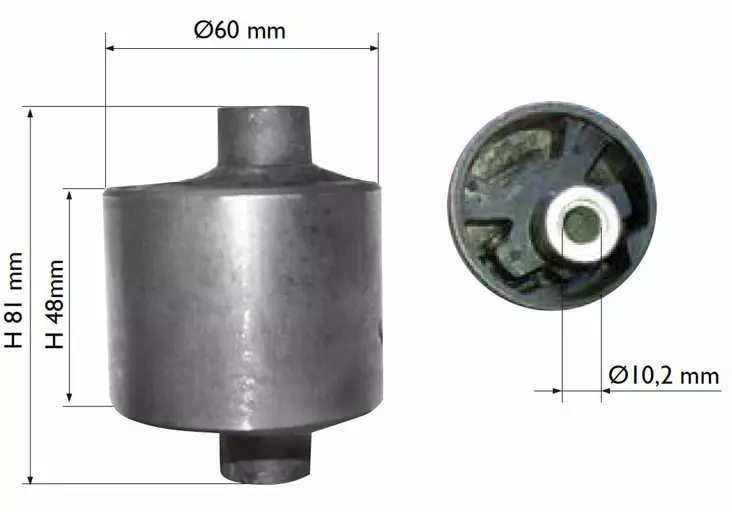Vaihteiston kumityyny: LIGIER DCI, epäkesko - Mopoauton moottorin osat - 309-131820A - 1