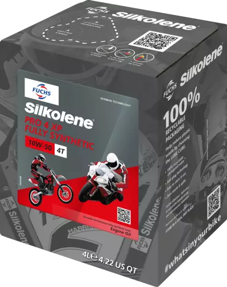 Silkolene Pro 4 10W-50 XP 4L CUBE (4x4l - 4-T Moottoriöljyt - 551-124-004C - 1