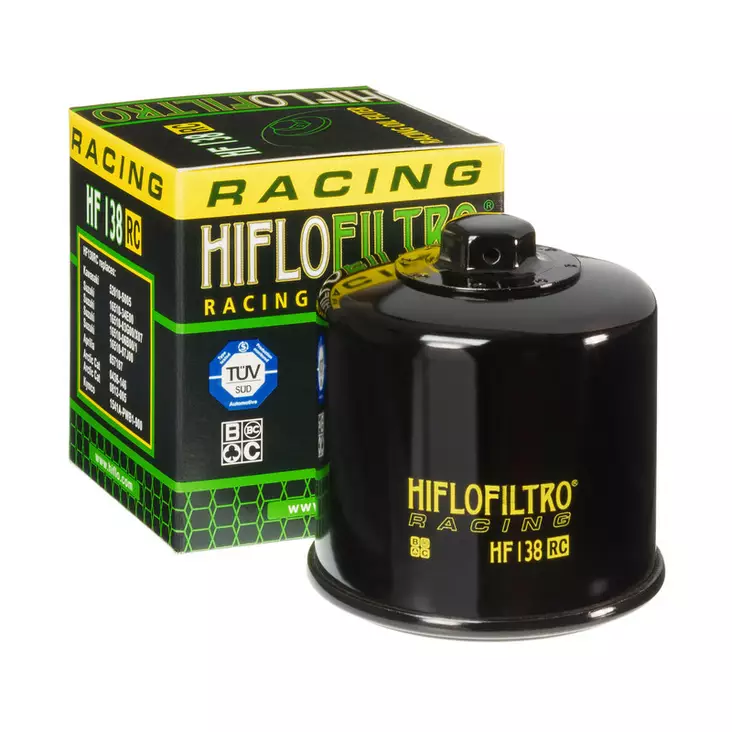 HiFlo öljynsuodatin HF138RC (Racing 17mm) - Moottoripyörän öljynsuodattimet - 20-HF138RC - 1
