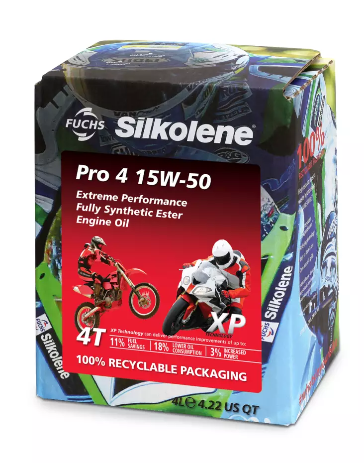 Silkolene Pro 4 15W-50 XP 4L CUBE - 4-T Moottoriöljyt - 551-118-004C - 1