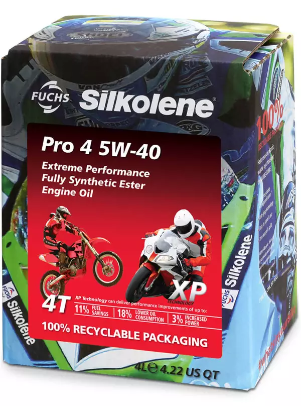 Silkolene Pro 4 5W-40 XP 4L CUBE - 4-T Moottoriöljyt - 551-122-004C - 1