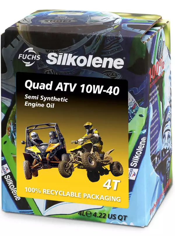 Silkolene Quad ATV 10W-40 4L CUBE - 4-T Moottoriöljyt - 551-136-004C - 1