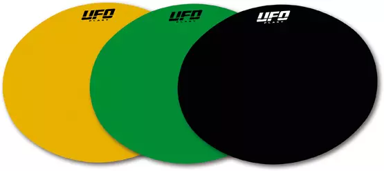UFO Taustamuovi veteran 1kpl kilvelle 8046-8049 Keltainen - Crossipyörän numerokilvet - 650-8050-D - 1