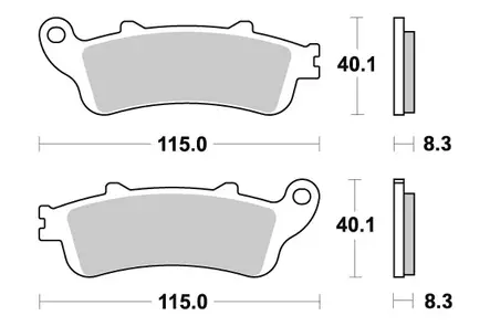 Sbs Jarrupalat Ceramic - Moottoripyörän jarrupalat - 23-735HF - 1