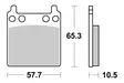 SBS Jarrupalat Ceramic 509HF - Moottoripyörän jarrupalat - 23-509HF - 1