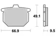 SBS Jarrupalat Ceramic 517HF - Moottoripyörän jarrupalat - 23-517HF - 1