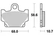 SBS Jarrupalat Ceramic 550HF - Moottoripyörän jarrupalat - 23-550HF - 1
