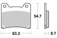 SBS Jarrupalat Ceramic 555HF - Moottoripyörän jarrupalat - 23-555HF - 1