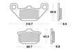 SBS Jarrupalat Ceramic 557HF - Moottoripyörän jarrupalat - 23-557HF - 1