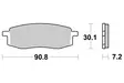 SBS Jarrupalat Ceramic 580HF - Moottoripyörän jarrupalat - 23-580HF - 1