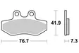 SBS Jarrupalat CERAMIC (817HF) - Moottoripyörän jarrupalat - 23-186HF - 1