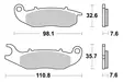 SBS Jarrupalat Ceramic 859HF - Moottoripyörän jarrupalat - 23-859HF - 1