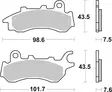SBS Jarrupalat Ceramic 958HF - Moottoripyörän jarrupalat - 23-958HF - 2