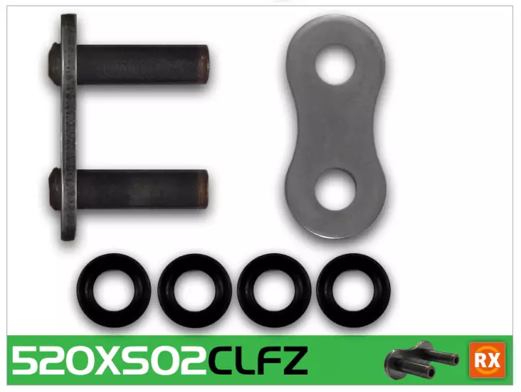 RK 520XSO2 (XSO) Niittilukko - Moottoripyörän ketjut - 282-520191-CLF - 1