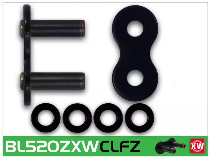 RK BL520 ZXW niittilukko Black Scale - Moottoripyörän ketjut - 282-520335-CLF - 1