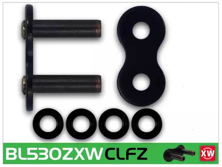 RK BL530 ZXW niittilukko Black Scale - Moottoripyörän ketjut - 282-530335-CLF - 1