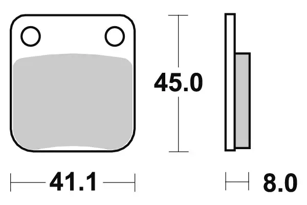 SBS Jarrupalat Ceramic 100HF - Moottoripyörän jarrupalat - 23-100HF - 1
