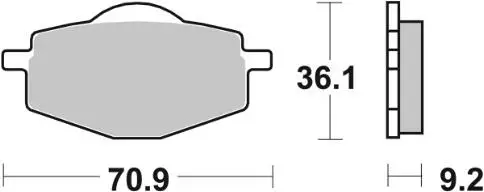 SBS Jarrupalat Ceramic 107HF - Moottoripyörän jarrupalat - 23-107HF - 2
