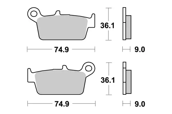 SBS Jarrupalat Ceramic 121HF - Moottoripyörän jarrupalat - 23-121HF - 1