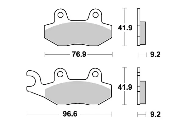 SBS Jarrupalat Ceramic 163HF - Moottoripyörän jarrupalat - 23-163HF - 1