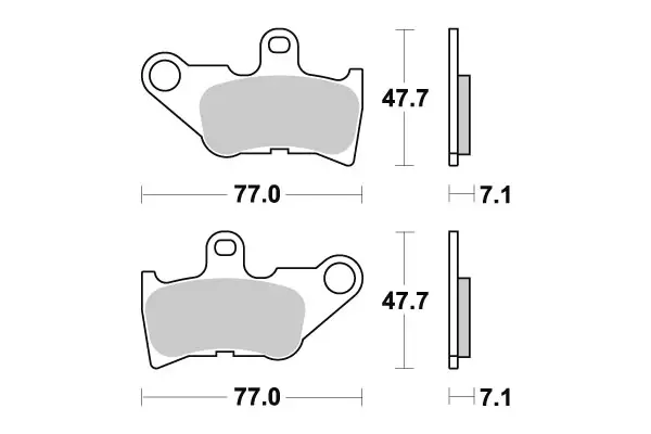 SBS Jarrupalat Ceramic 165HF - Moottoripyörän jarrupalat - 23-165HF - 1
