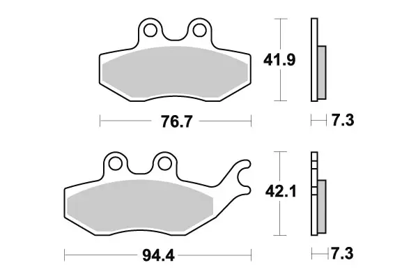 SBS Jarrupalat Ceramic 173HF - Moottoripyörän jarrupalat - 23-173HF - 1