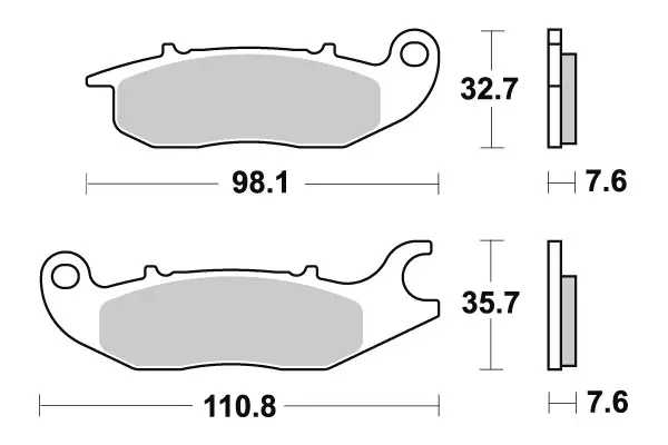 SBS Jarrupalat Ceramic 180HF - Moottoripyörän jarrupalat - 23-180HF - 1