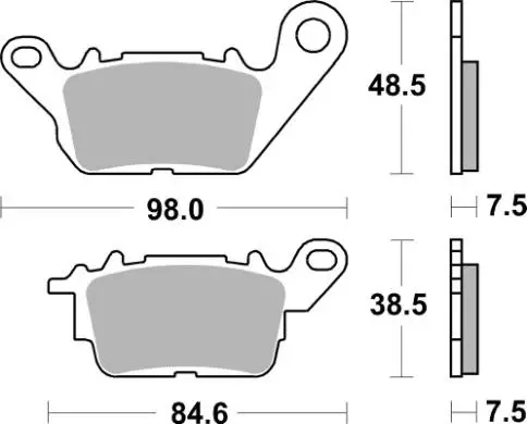 SBS Jarrupalat Ceramic 226HF - Moottoripyörän jarrupalat - 23-226HF - 2
