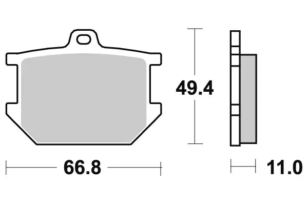 SBS Jarrupalat Ceramic 507HF - Moottoripyörän jarrupalat - 23-507HF - 1