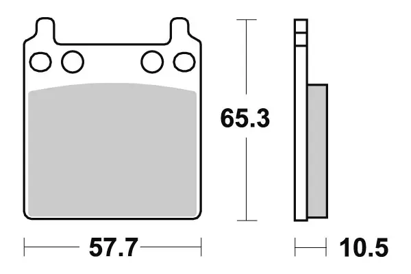 SBS Jarrupalat Ceramic 509HF - Moottoripyörän jarrupalat - 23-509HF - 1