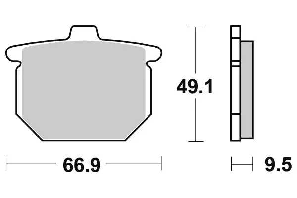 SBS Jarrupalat Ceramic 517HF - Moottoripyörän jarrupalat - 23-517HF - 1