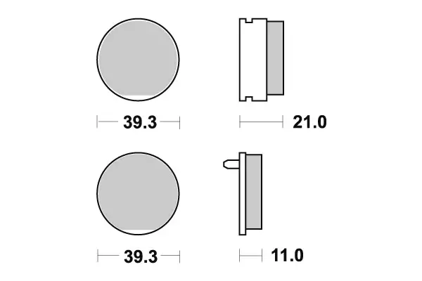 SBS Jarrupalat Ceramic 529HF - Moottoripyörän jarrupalat - 23-529HF - 1