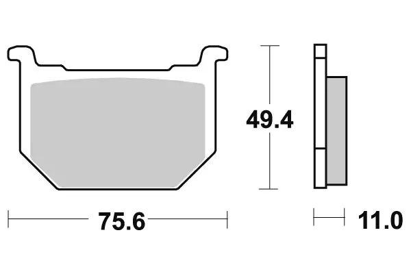 SBS Jarrupalat Ceramic 533HF - Moottoripyörän jarrupalat - 23-533HF - 1