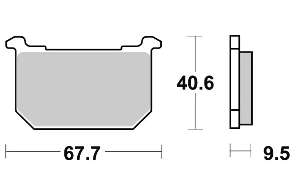 SBS Jarrupalat Ceramic 540HF - Moottoripyörän jarrupalat - 23-540HF - 1