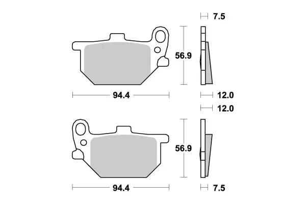 SBS Jarrupalat Ceramic 545HF - Moottoripyörän jarrupalat - 23-545HF - 1
