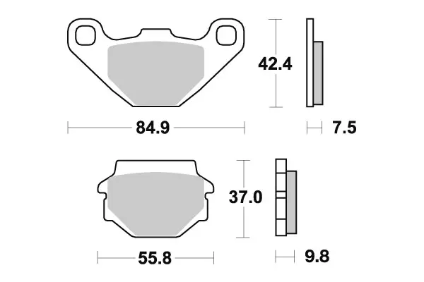 SBS Jarrupalat Ceramic 546HF - Moottoripyörän jarrupalat - 23-546HF - 1