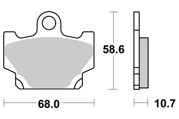 SBS Jarrupalat Ceramic 550HF - Moottoripyörän jarrupalat - 23-550HF - 1