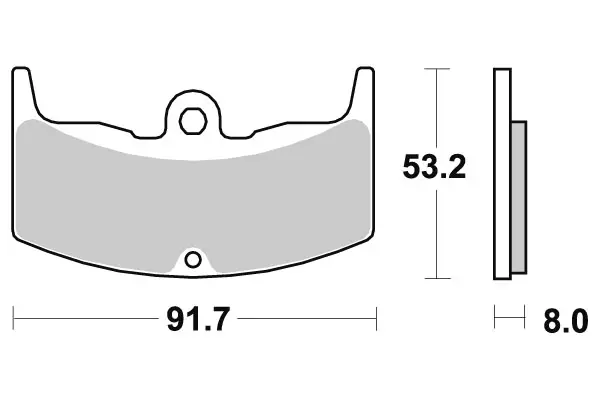 SBS Jarrupalat Ceramic 552HF - Moottoripyörän jarrupalat - 23-552HF - 1