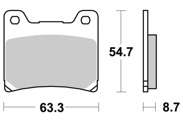 SBS Jarrupalat Ceramic 555HF - Moottoripyörän jarrupalat - 23-555HF - 1