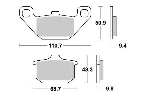 SBS Jarrupalat Ceramic 557HF - Moottoripyörän jarrupalat - 23-557HF - 1