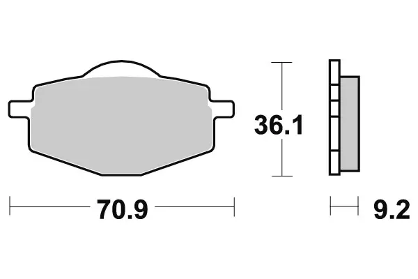 SBS Jarrupalat Ceramic 575HF - Moottoripyörän jarrupalat - 23-575HF - 1