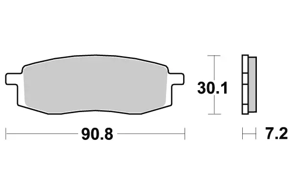 SBS Jarrupalat Ceramic 580HF - Moottoripyörän jarrupalat - 23-580HF - 1