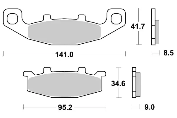 SBS Jarrupalat Ceramic 597HF - Moottoripyörän jarrupalat - 23-597HF - 1