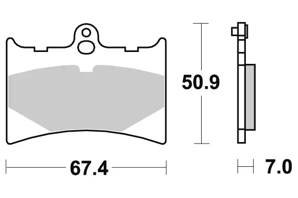 SBS Jarrupalat Ceramic 601HF - Moottoripyörän jarrupalat - 23-601HF - 1