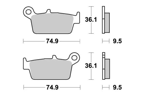 SBS Jarrupalat Ceramic 604HF - Moottoripyörän jarrupalat - 23-604HF - 1